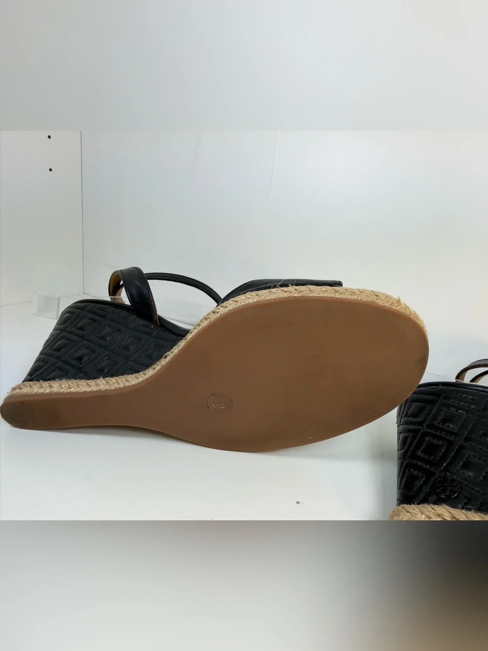 Tory Burch Black Ankle-Strap Wedge Sandals